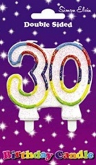 Simon Elvin Number 30 Milestone Age Candles