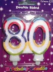 Simon Elvin Number 80 Milestone Age Candles