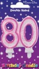 Simon Elvin Number 80 Pink Milestone Age Candles