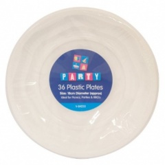 151 36PK WHITE PAPER PLATES 18CM DISCONTNUED