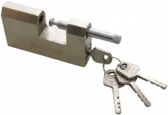 (Am-Tech) 90mm STEEL SHUTTER PADLOCK T1679