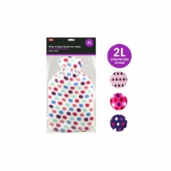 2L Hot Water Bottle with Fleece Cover