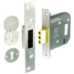 5 lever deadlock BS3621 St.Stl 75mm