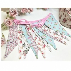 LUXURY 3.15M VINTAGE FLORAL FLAG BUNTING