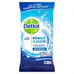 Dettol Wipes 80's Power & Pure Bathroom