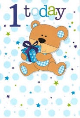 Simon Elvin greeting card 1 today blue pk 6