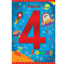 Simon Elvin Greeting Card Happy Birthday 4 Today  Boy - pk 6