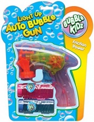 AUTO BUBBLE GUN WITH LIGHT ASST