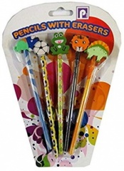 Eraser Topped Pencils, 4pk