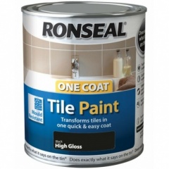 OC TILE PAINT BLACK GLOSS 750ML