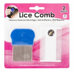 UNCLE BILLS LICE COMB METAL & PLASTIC 2PC