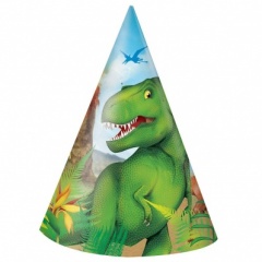 8 DINOSAUR PARTY HAT