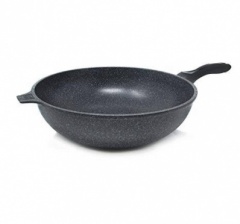 Tri Star Premium Metal Wok High Quality Marble Coating 32cm