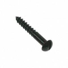 WOODSCREWS, SLOTTED ROUNDHEAD, BLACK JAPANNED 8 x 1.1/4