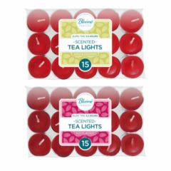 Fragranced Tea Light 15pk, 3.5 hour Apple & C