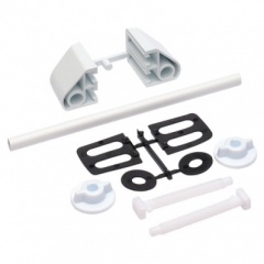 MODERN TOILET SEAT REPAIR KIT INCLUDING RODS, WHITE PLASTIC