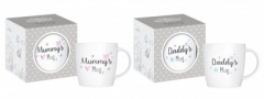 Hugs Kisses New Parents Mugs Mummy Daddy Newborn Baby (FS606)