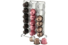 Apollo Chrome Flat 36 Coffee Pod Capsules Dispenser Holder Storage Stand Rack