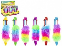 6 COLOUR FLUFFY PEN IN PVC BOX