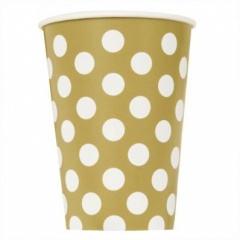 6 GOLD DOT 12OZ CUP