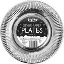 OTL  SILVER Paper Plates 15pk 9''