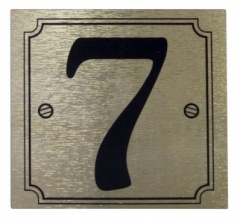 House number H&G GOLD ON BLACK 7