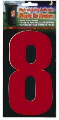 Hi Vis Number - Red 8