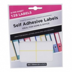 ADHESIVE LABELS 64X33MM 128PK