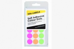 ADHESIVE COLOUR DOTS 306PK