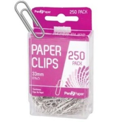 PAPER CLIPS 33mm 250pk