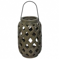 TEALIGHT LANTERN CERAMIC 20cm