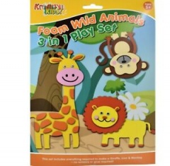 FOAM PLAYSETS WILD ANIMALS IN