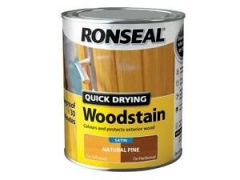 Ronseal Quick Drying  Woodstain Satin Exterior Natural Pine 750ml