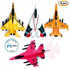 DIE CAST PULL BACK AEROPLANES - 4 PACK  IN HANGING WBX