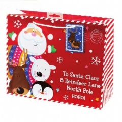 XMAS GIFT BAGS, LETTER TO SANTA LARGE (XAJGB01L) PACK 12