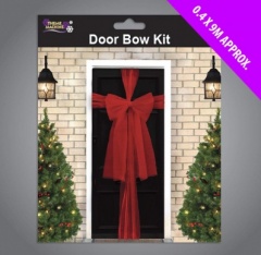 RED ORGANZA DOOR BOW