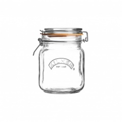 KILNER CLIP TOP SQUARE JAR 1LT