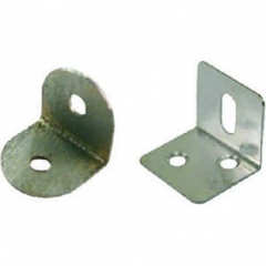 25mm Slotted Steel Brackets, Zinc - Pre Pack 2pcs