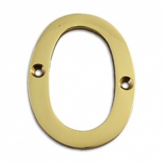 LARGE BRASS NUMERAL - No. 0