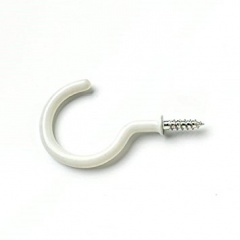 White Cup Hooks P/C 50mm Pk25