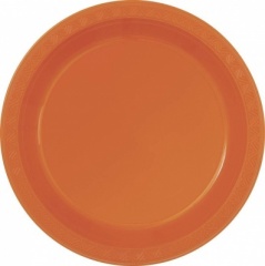 8 9'' PLASTIC PLATES-ORANGE