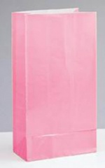 12 PAPER PARTY BAGS -PASTEL PINK