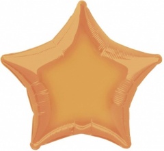 20'' Pkg Star Orange Foil Blln