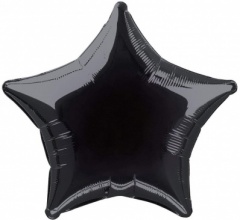 20'' Pkg Star Black Foil Bln