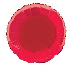 18'' Pkg Round Red Foil Bln