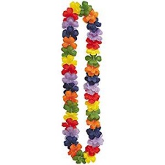 Rainbow Flower Lei 40''