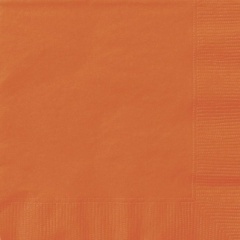 20 Pumpkin Orange Luncheon Napkins