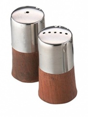 Sunnex Salt & Paper Shaker with Wooden Base