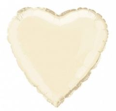 18'' PKG Heart Ivory Foil Balloon