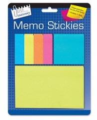 Memo Stickers Neon Variety 3 sizes